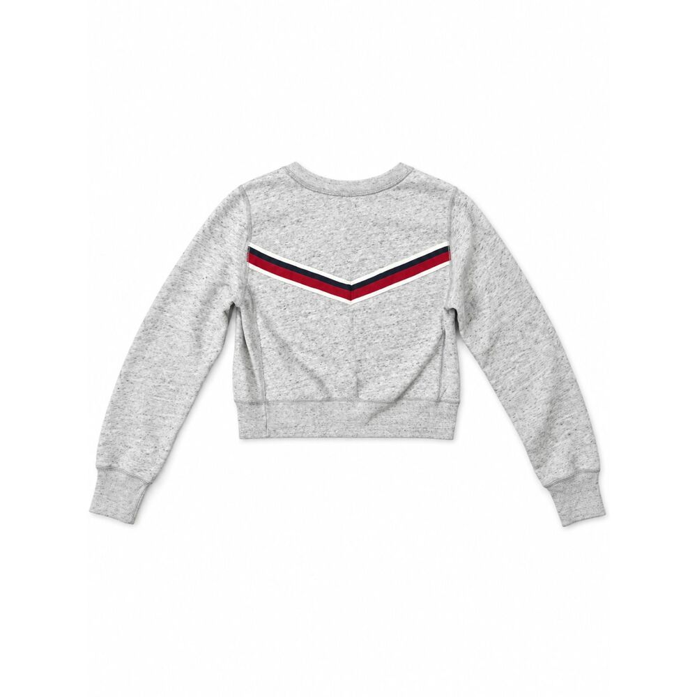**Abercrombie & Fitch Gray Chevron Sweatshirt – XS**